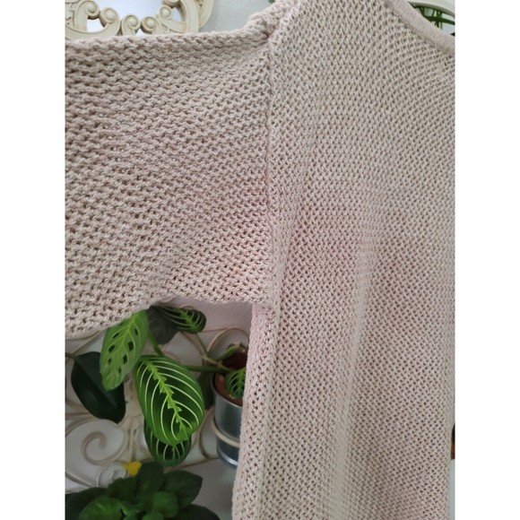 Vintage Studio C Oversized Open Knit Cotton Sweater Size M Beachy - Picture 8 of 10